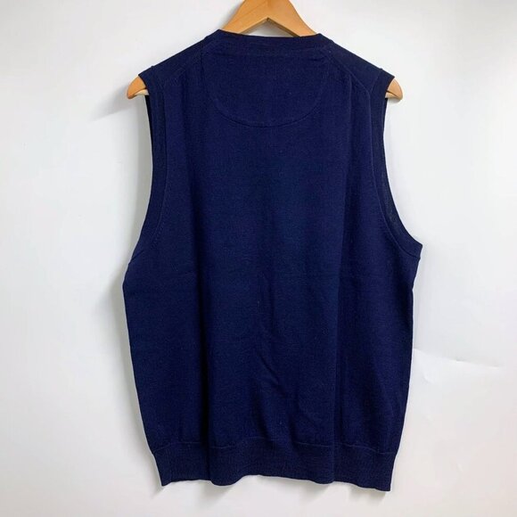 Nordstrom Men's Shop Men's 100% Merino Wool Lined Sweater Vest Size M - Picture 2 of 12